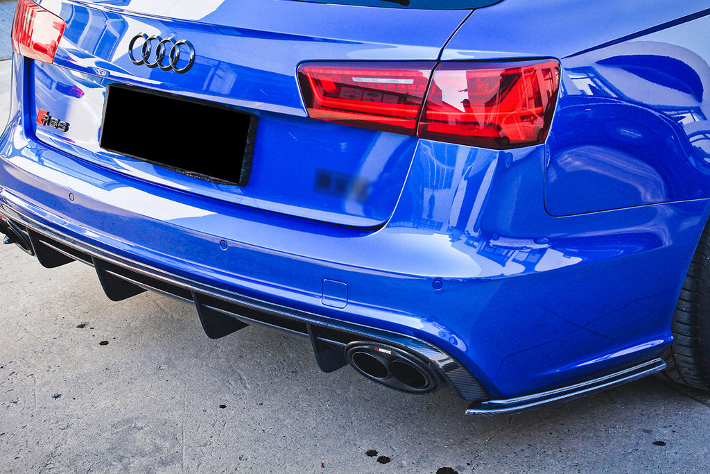 2013-2018 Audi RS6 Avant MN Style Carbon Fiber Rear Cap Splliter