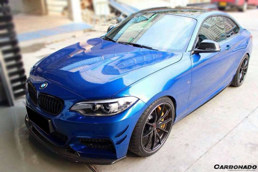 2013-2016 BMW 2 Series F22/F23 EXOT Style Front Canards (M-Tech Only) - Carbonado Aero