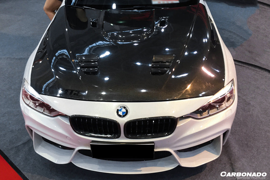 2013-2019 BMW 3 Series F30 F35 RZ Style Carbon Fiber Hood