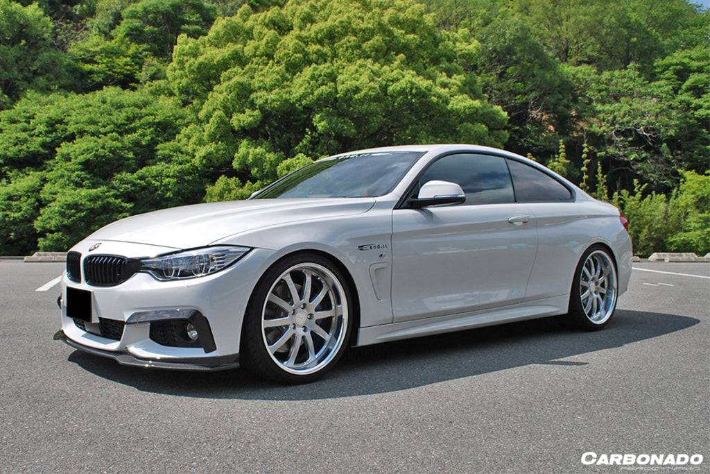 2013-2020 BMW 4 Series F32 F33 ECC Style Carbon Fiber Front Bumper Canards (For M-Tech Only ) - Carbonado Aero