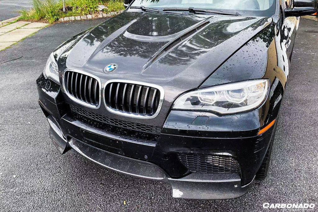 2009-2014 BMW E70 E71 X5M X6M AK Style Carbon Fiber Front Lip - Carbonado Aero