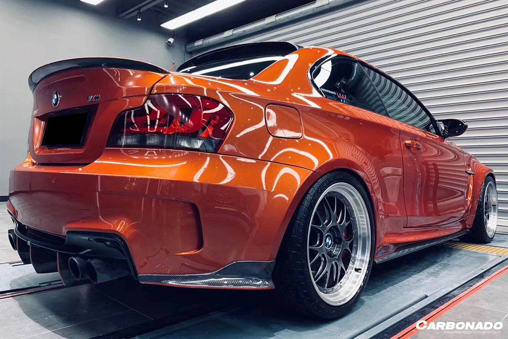 2008-2013 BMW E82 E88 1M RZ Style Carbon FIber Rear Lip - Carbonado