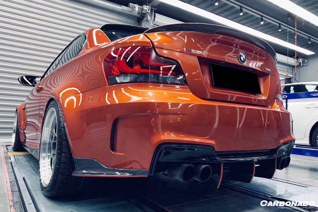 2008-2013 BMW E82 E88 1M RZ Style Carbon FIber Rear Lip - Carbonado