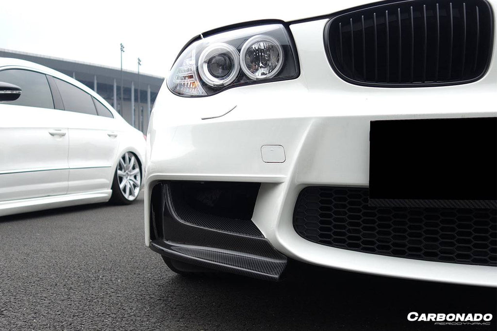 2008-2013 BMW E82 E88 1M RZ Style Carbon Fiber Front Lip Spiliter - Carbonado Aero