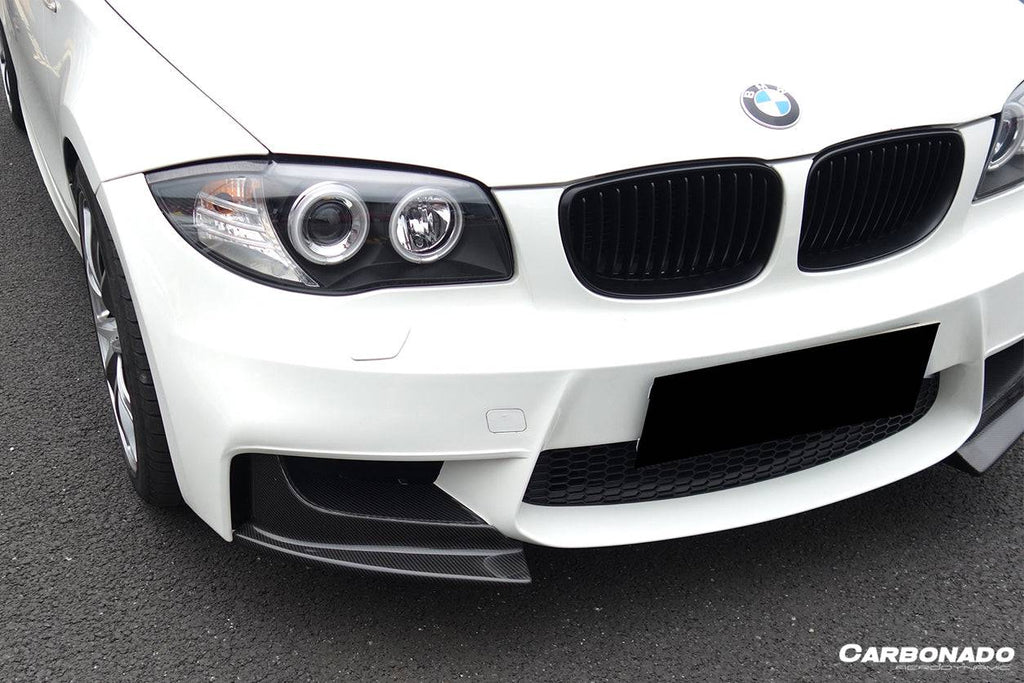 2008-2013 BMW E82 E88 1M RZ Style Carbon Fiber Front Lip Spiliter - Carbonado Aero