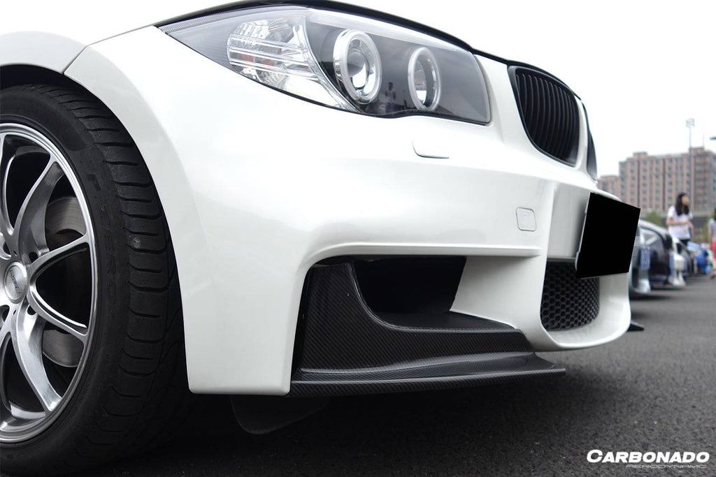 2008-2013 BMW E82 E88 1M RZ Style Carbon Fiber Front Lip Spiliter - Carbonado Aero