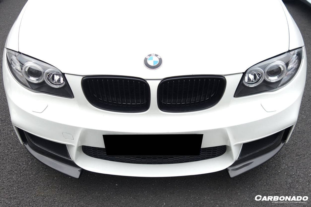2008-2013 BMW E82 E88 1M RZ Style Carbon Fiber Front Lip Spiliter - Carbonado Aero