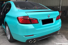 Load image into Gallery viewer, 2011-2016 BMW F10 F18 5 Series HM Style Carbon Fiber Rear Lip (Can Not Fit MT Rear bumper) - Carbonado Aero