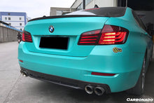 Load image into Gallery viewer, 2011-2016 BMW F10 F18 5 Series HM Style Carbon Fiber Rear Lip (Can Not Fit MT Rear bumper) - Carbonado Aero