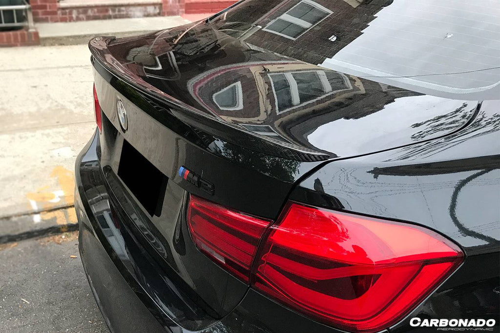 2014-2020 BMW F82 M4 Coupe D3 Style Carbon Fiber Trunk Spoiler - Carbonado