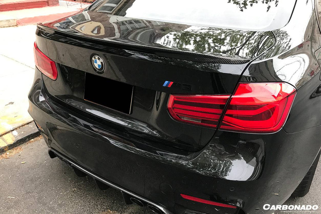 2014-2020 BMW F82 M4 Coupe D3 Style Carbon Fiber Trunk Spoiler - Carbonado Aero