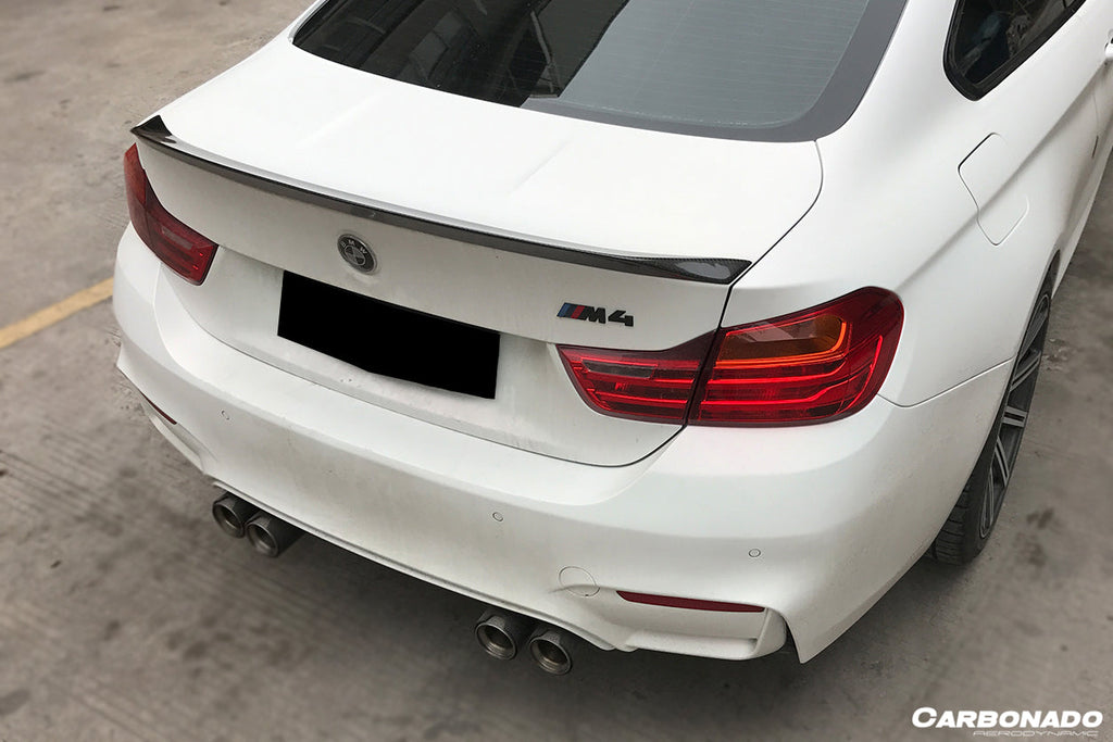 2014-2020 BMW F82 M4 Coupe D3 Style Carbon Fiber Trunk Spoiler - Carbonado Aero