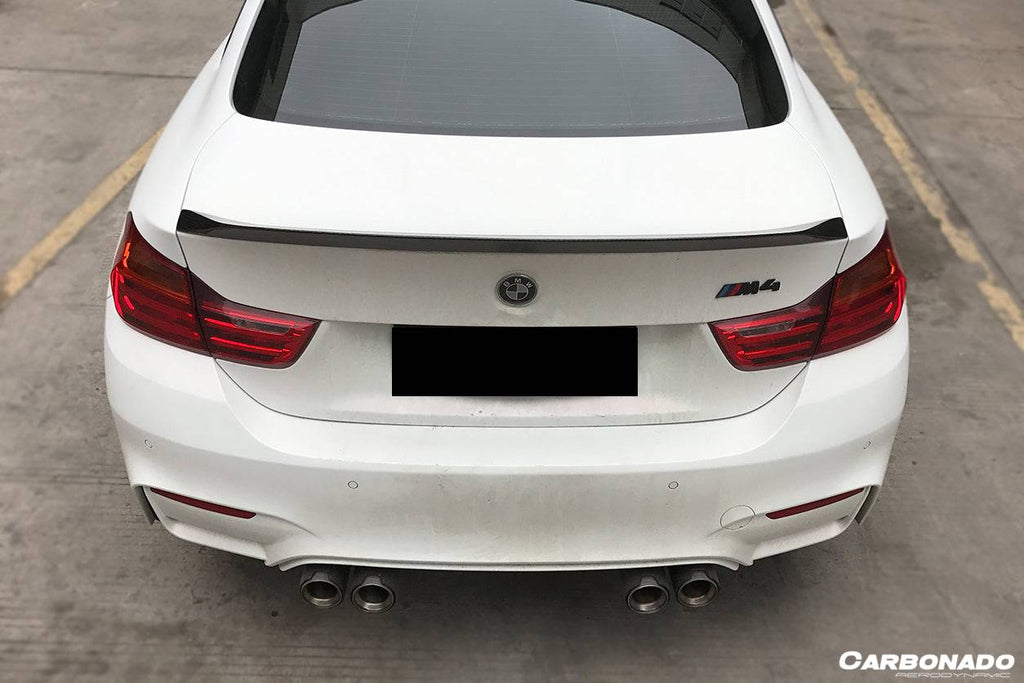 2014-2020 BMW F82 M4 Coupe D3 Style Carbon Fiber Trunk Spoiler - Carbonado Aero