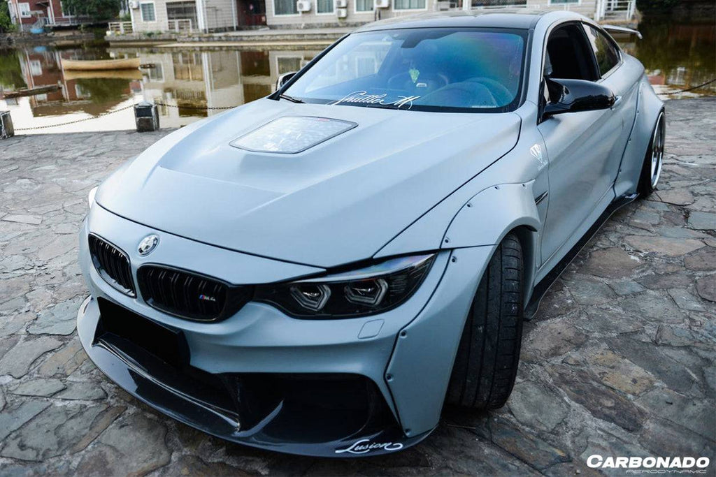 2014-2020 BMW F82/F83 M4 DE Style Carbon Fiber Front Lip - Carbonado Aero
