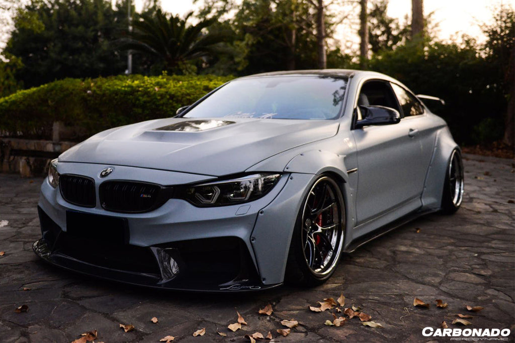 2014-2020 BMW F82/F83 M4 DE Style Carbon Fiber Front Lip - Carbonado Aero