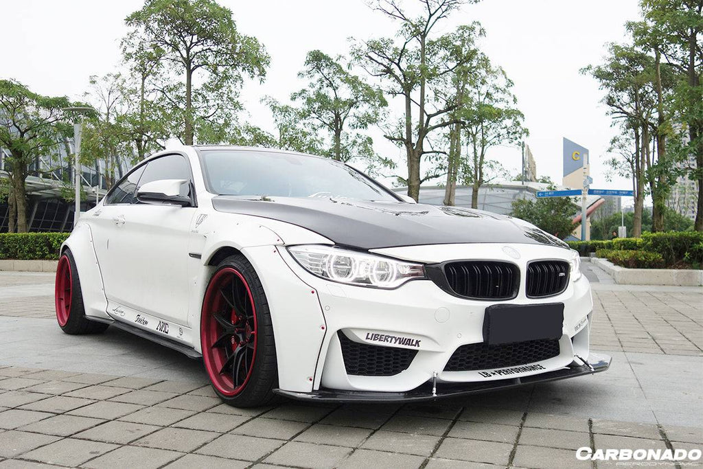2014-2020 BMW F82/F83 M4 DE Style Carbon Fiber Front Lip - Carbonado Aero