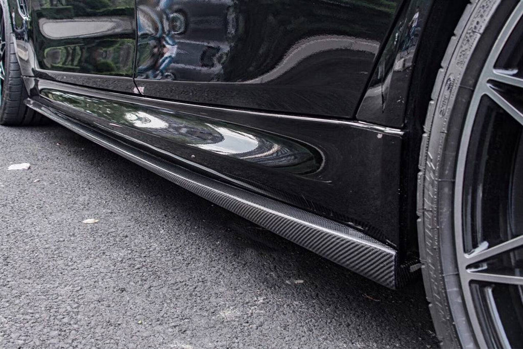 2014-2020 BMW M3 F80 VA Style Carbon Fiber Side Skirts - Carbonado
