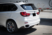 Load image into Gallery viewer, 2014-2018 BMW X5 F15 MP Style Carbon Fiber Rear Cap Splitters (MT ONLY) - Carbonado Aero