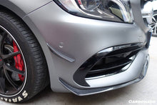 Load image into Gallery viewer, 2016-2018  Mercedes Benz  W176 A45 AMG BKSS Style Carbon Fiber Front Bumper Canards - Carbonado Aero