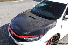Load image into Gallery viewer, 2015-2021 Honda Civic Type R FK8 M Style Autoclave Double Carbon Fiber Hood - Carbonado Aero