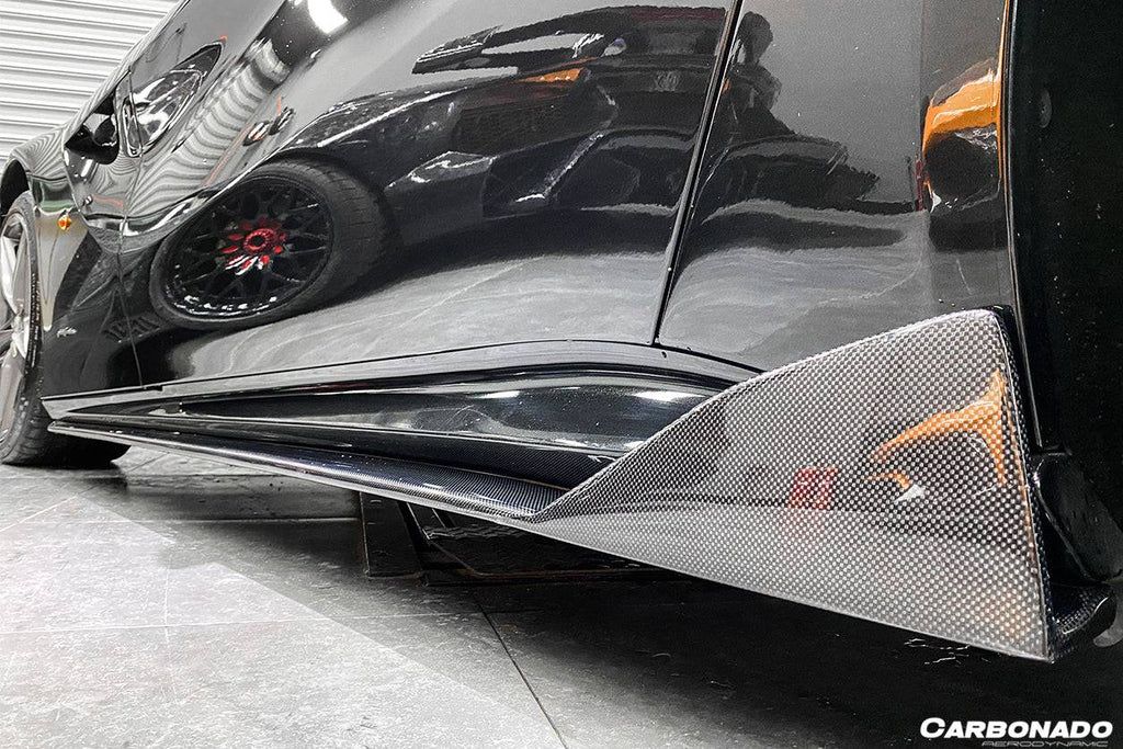 2012-2017 Ferrari F12 Berlinetta DC Style Carbon Fiber Side Skirts - Carbonado Aero