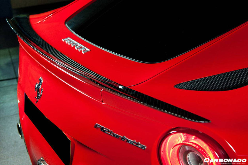 2012-2017 Ferrari F12 Berlinetta RS Style Carbon Fiber Trunk Spoiler - Carbonado Aero