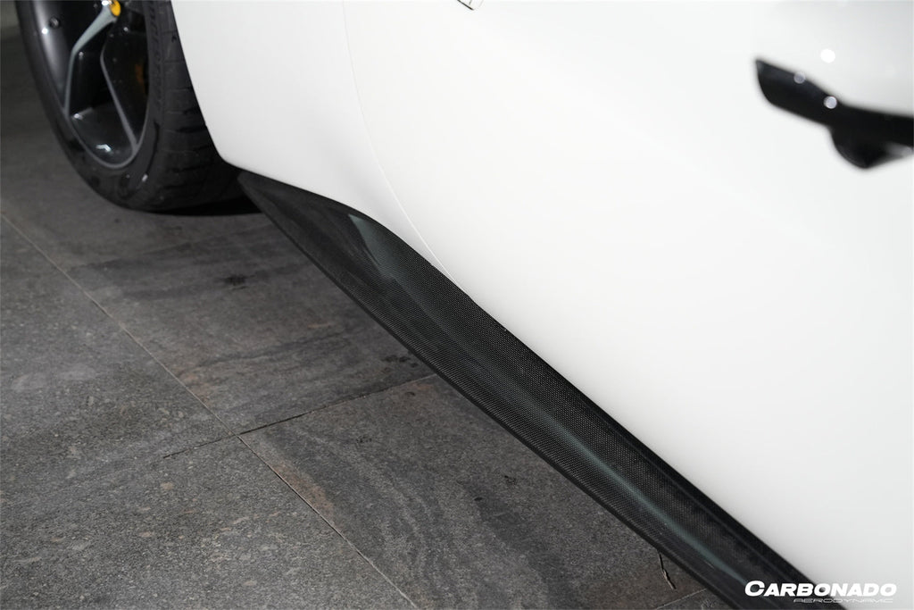 2022-UP Ferrari 296 GTB OEM Style Dry Carbon Fiber Side Skirts