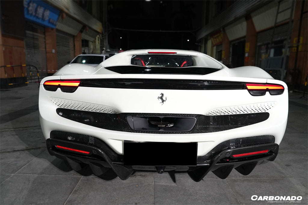 2022-UP Ferrari 296 GTB OE Style Carbon Fiber Rear Diffuser
