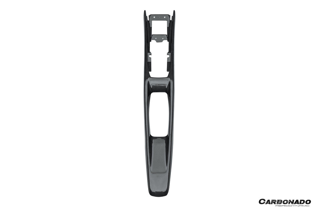 2022-UP Ferrari 296 GTB & GTS OE Style Dry Carbon Fiber center control surround panel rear end - Carbonado