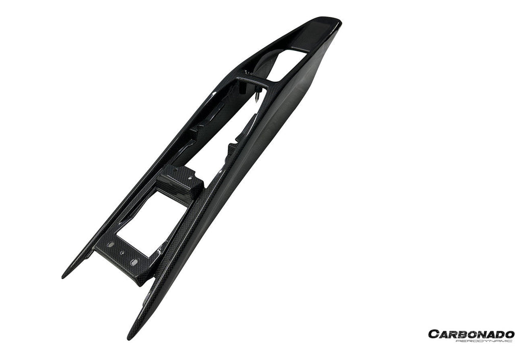 2022-UP Ferrari 296 GTB & GTS OE Style Dry Carbon Fiber center control surround panel rear end