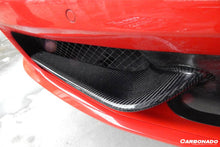 Load image into Gallery viewer, 2010-2015 Ferrari 458 Coupe Spyder OE Style Carbon Fiber Front Bumper Canards - Carbonado Aero