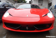 Load image into Gallery viewer, 2010-2015 Ferrari 458 Coupe &amp; Spider OE Style Carbon Fiber Front Bumper Canards - Carbonado