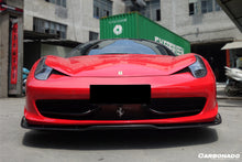 Load image into Gallery viewer, 2010-2015 Ferrari 458 Coupe  Spider AV Style Carbon Fiber Front Lip