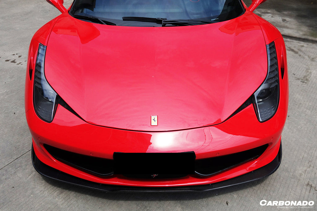 2010-2015 Ferrari 458 Coupe  Spider AV Style Carbon Fiber Front Lip