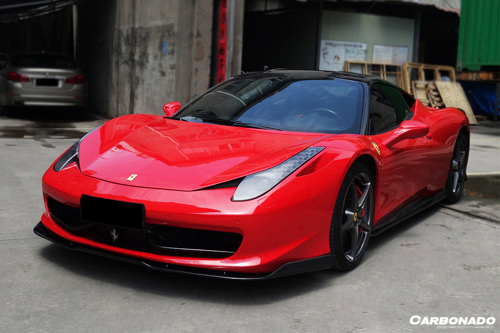 2010-2015 Ferrari 458 Coupe  Spider AV Style Carbon Fiber Front Lip