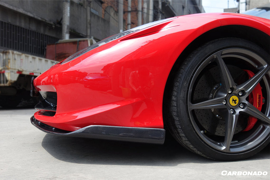 2010-2015 Ferrari 458 Coupe  Spider AV Style Carbon Fiber Front Lip