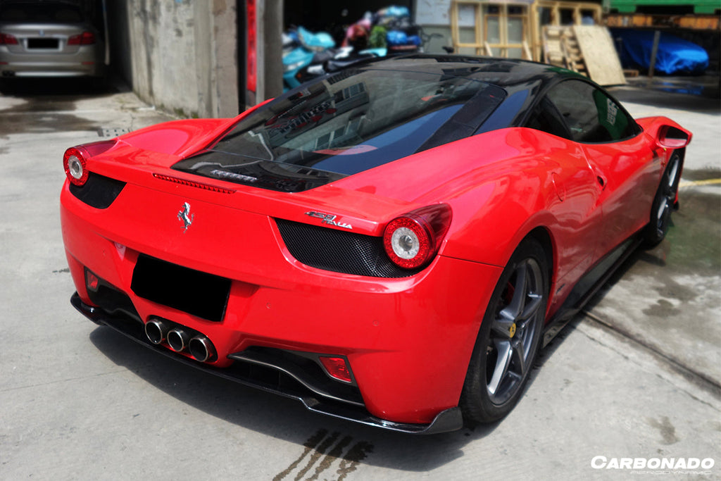 2010-2015 Ferrari 458 Coupe   Spider AV Style Carbon Fiber Rear Diffuser Lip