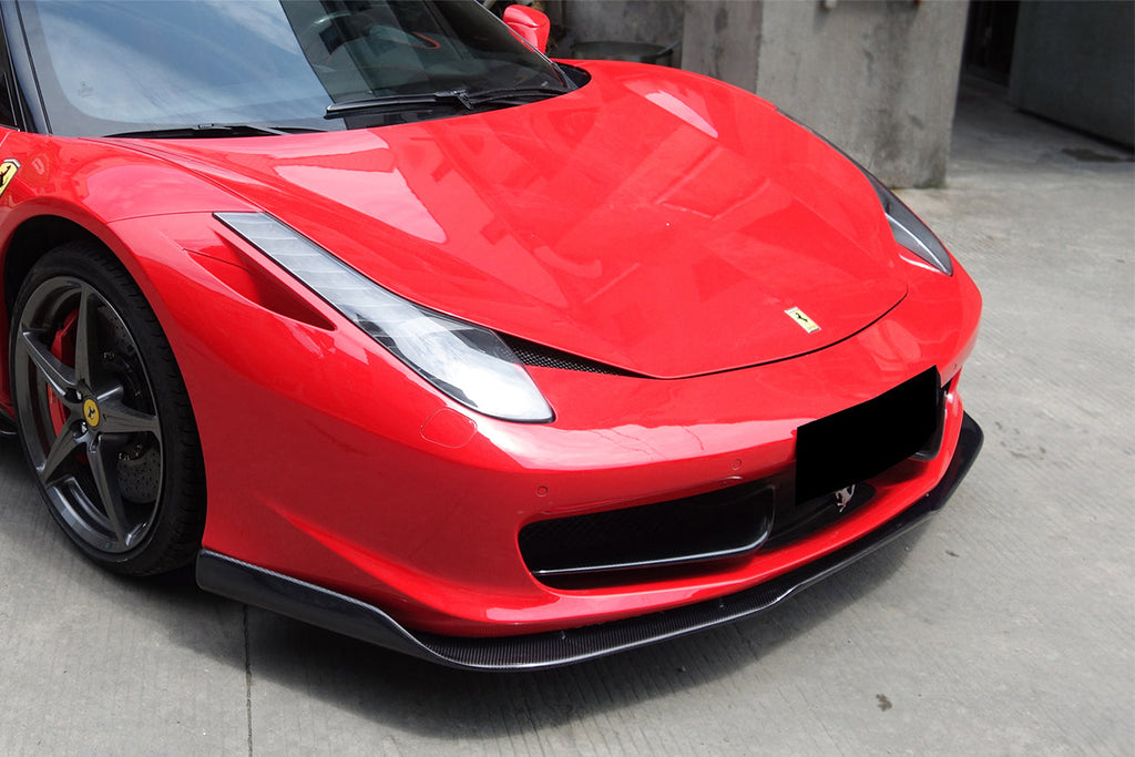 2010-2015 Ferrari 458 Coupe  Spider AV Style Carbon Fiber Front Lip