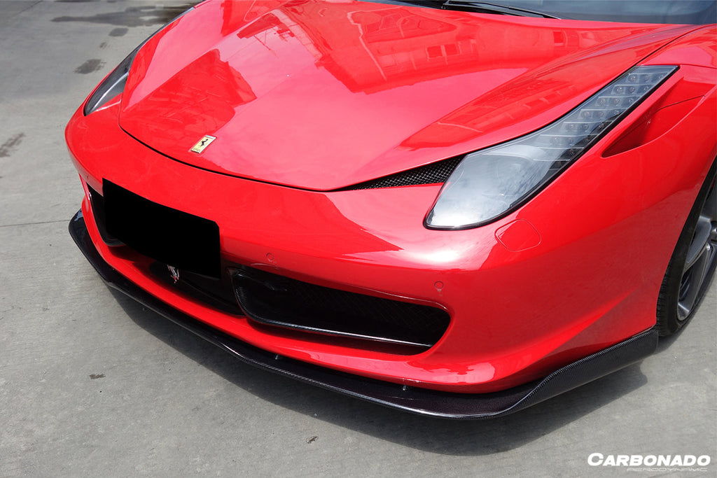 2010-2015 Ferrari 458 Coupe  Spider AV Style Carbon Fiber Front Lip
