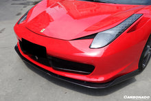 Load image into Gallery viewer, 2010-2015 Ferrari 458 Coupe  Spider AV Style Carbon Fiber Front Lip