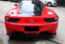 Load image into Gallery viewer, 2010-2015 Ferrari 458 Coupe   Spider AV Style Carbon Fiber Rear Diffuser Lip
