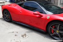Load image into Gallery viewer, 2010-2015 Ferrari 458 Coupe  Spider AV Style Carbon Fiber Side Skirts Under Board