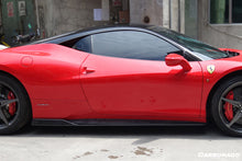 Load image into Gallery viewer, 2010-2015 Ferrari 458 Coupe  Spider AV Style Carbon Fiber Side Skirts Under Board
