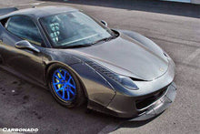 Load image into Gallery viewer, 2010-2015 Ferrari 458 Coupe &amp; Spider DE Style Front Bumper with Lip - Carbonado