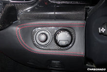 Load image into Gallery viewer, 2010-2015 Ferrari 458 Coupe Spyder OE Style DRY Carbon Fiber Light Switch Patch - Carbonado Aero