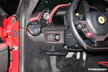Load image into Gallery viewer, 2010-2015 Ferrari 458 Coupe Spyder OE Style DRY Carbon Fiber Light Switch Patch - Carbonado Aero