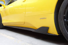 Load image into Gallery viewer, 2010-2015 Ferrari 458 Coupe &amp; Spider Speciale Style Carbon Fiber Side Skirts Canards - Carbonado