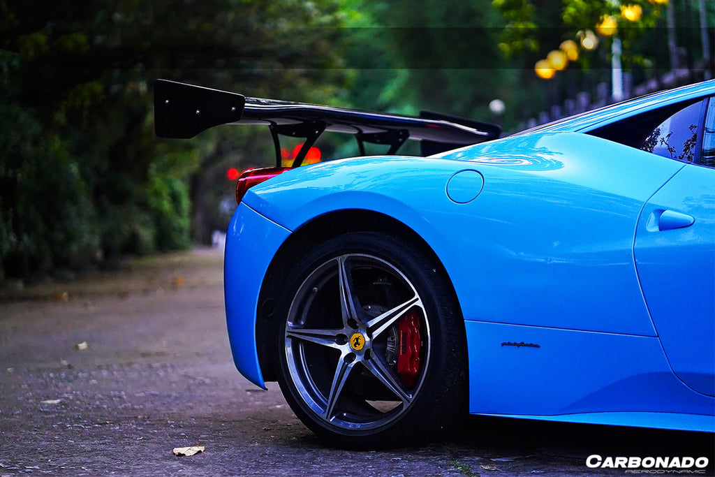 2010-2015 Ferrari 458 Coupe & Spider SR Style Rear Wing Spoiler - Carbonado