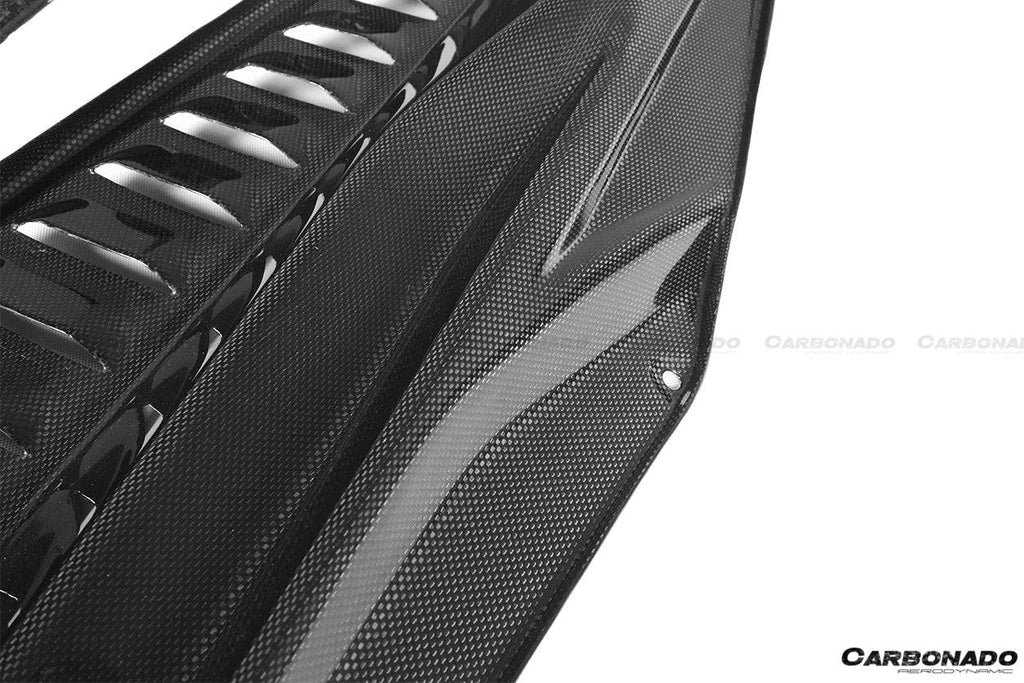 2010-2015 Ferrari 458 Coupe Spyder OE Style DRY Carbon Fiber Engine Bay Panels - Carbonado Aero