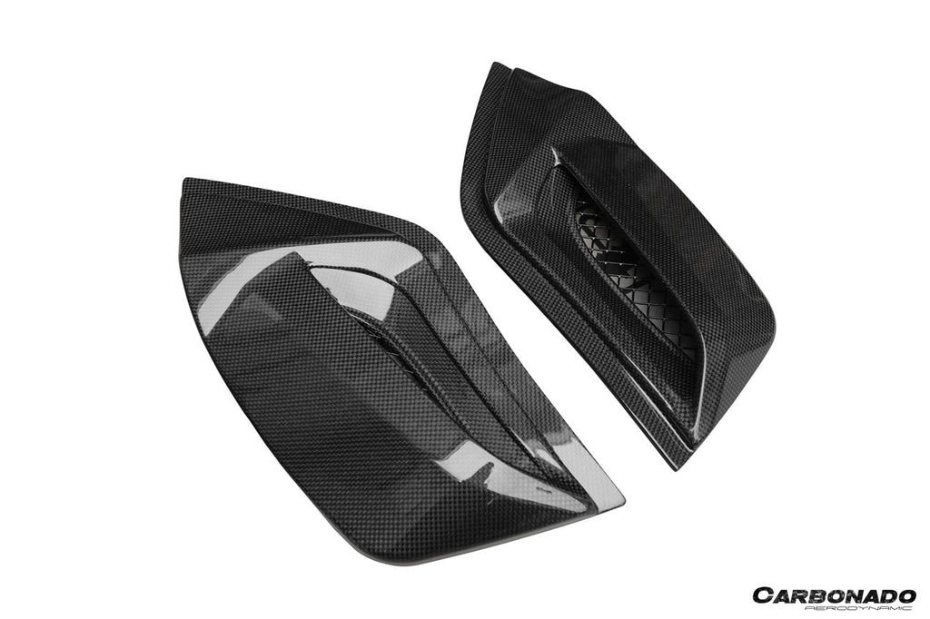 2015-2020 Ferrari 488 Spider Dry Carbon Fiber Engine Hood With Glass